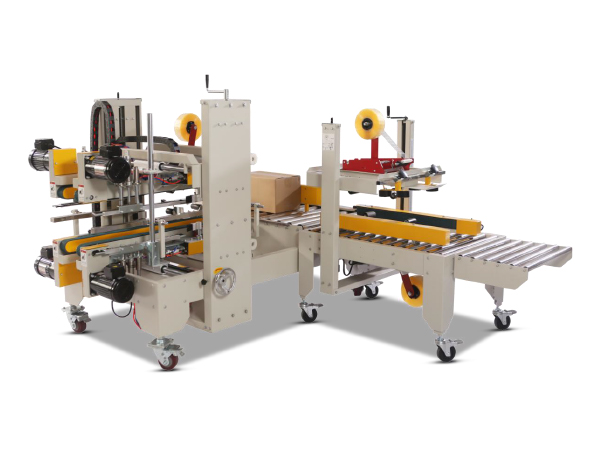 自动一字封箱机配套自动四角边封箱机