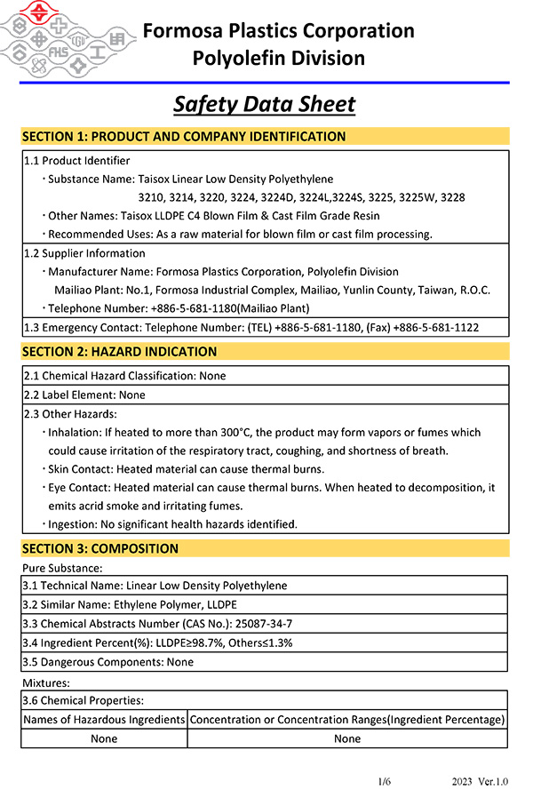 MSDS-LLDPE-1