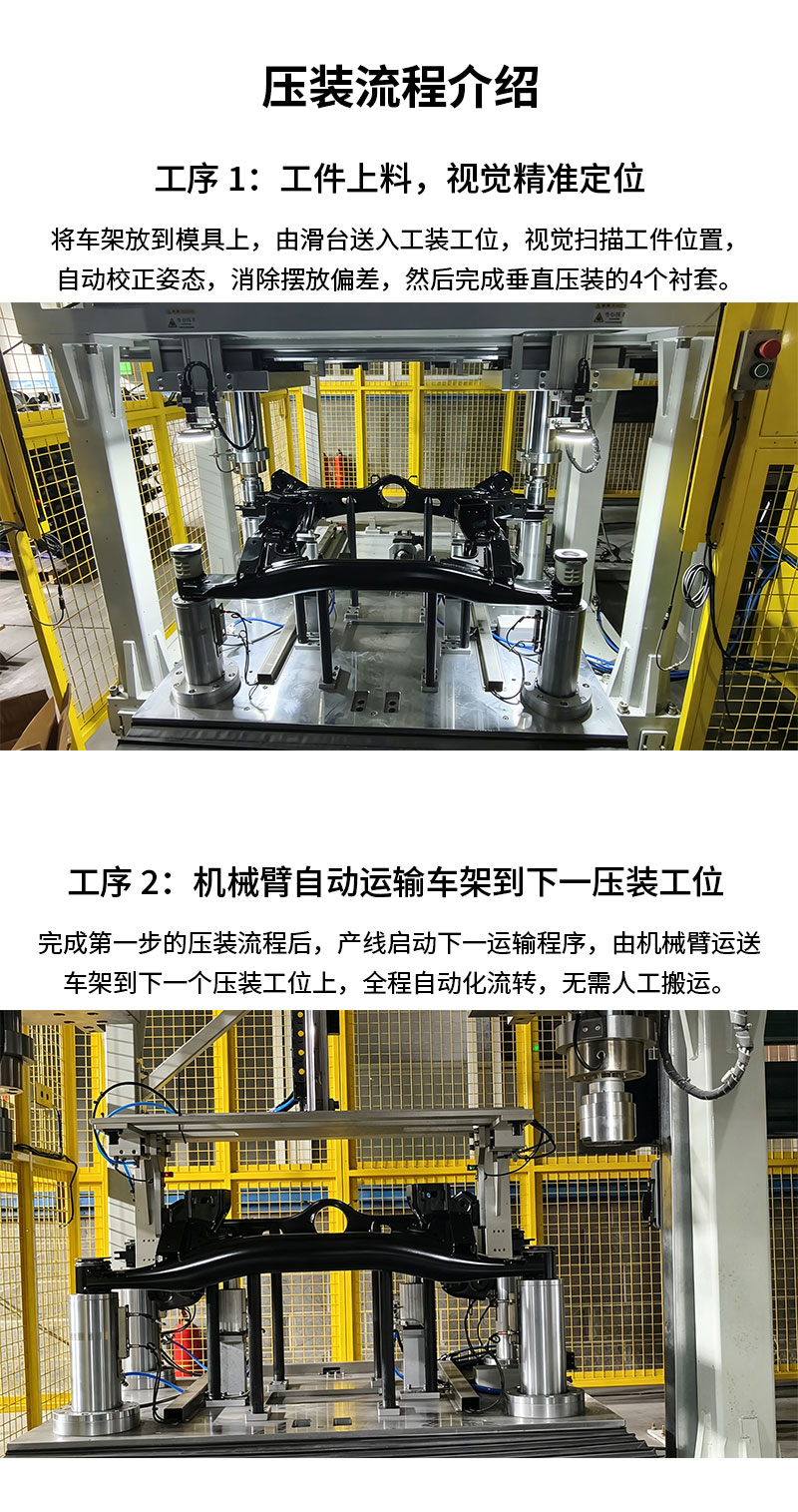 汽车车架衬套自动化压装产线 汽车车架衬套自动化压装产线