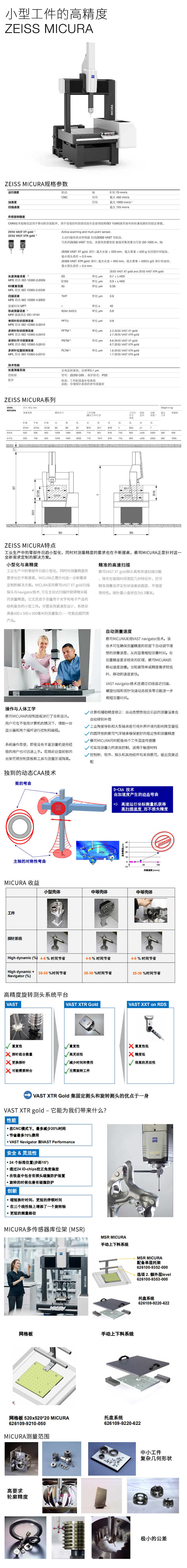 MICURA蔡司三坐标测量机