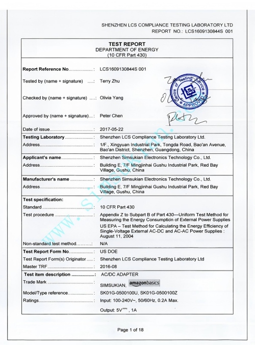 SK01G-101B(C)-5V1A DOE Report-LCS