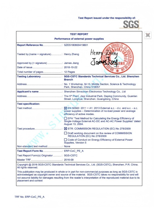 SK01G-101B(C)-5V1A ERP Report-SGS