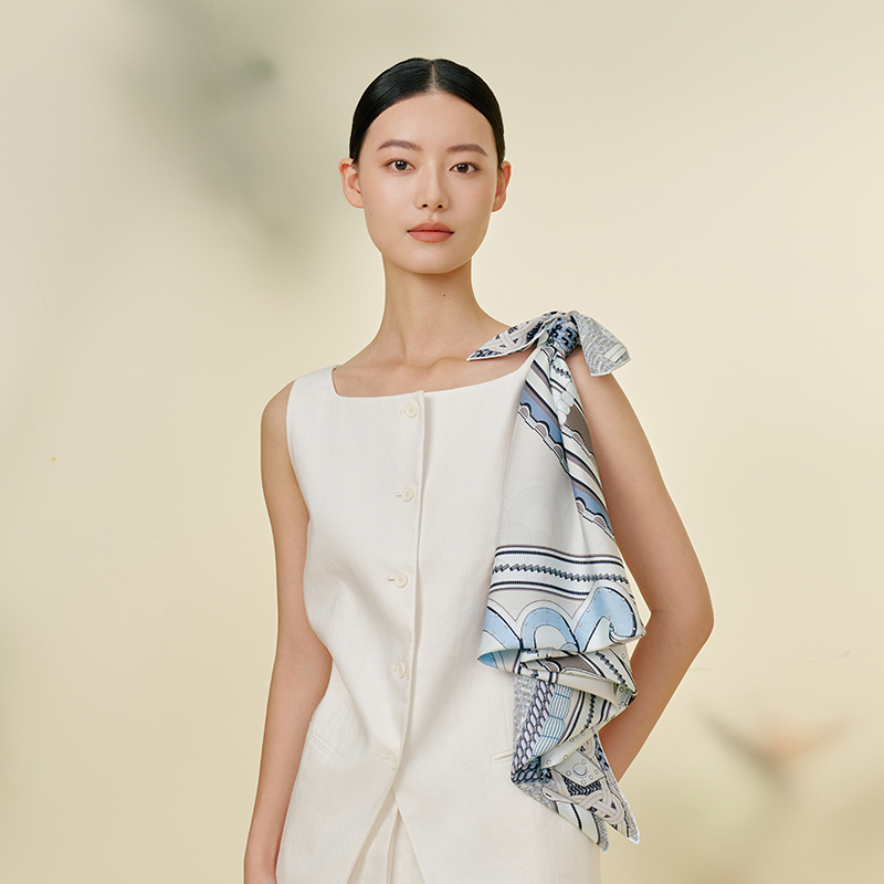 如意结-双面印花大方巾