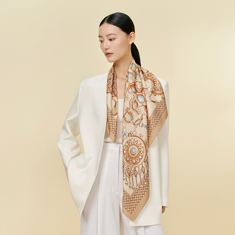 双面印花大方巾-华璎珞彩