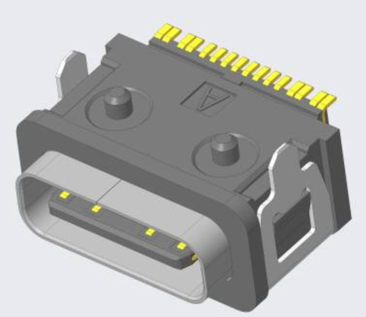 TYPE C 母座 16PIN SMT 两脚插板 防水