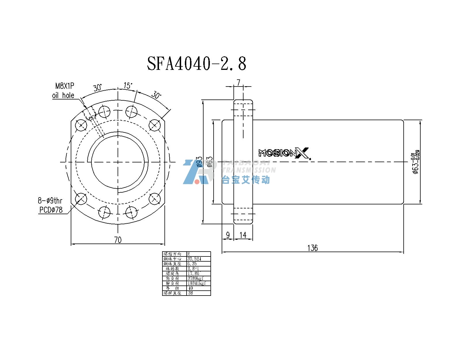 SFA4040-2.8 尺寸图