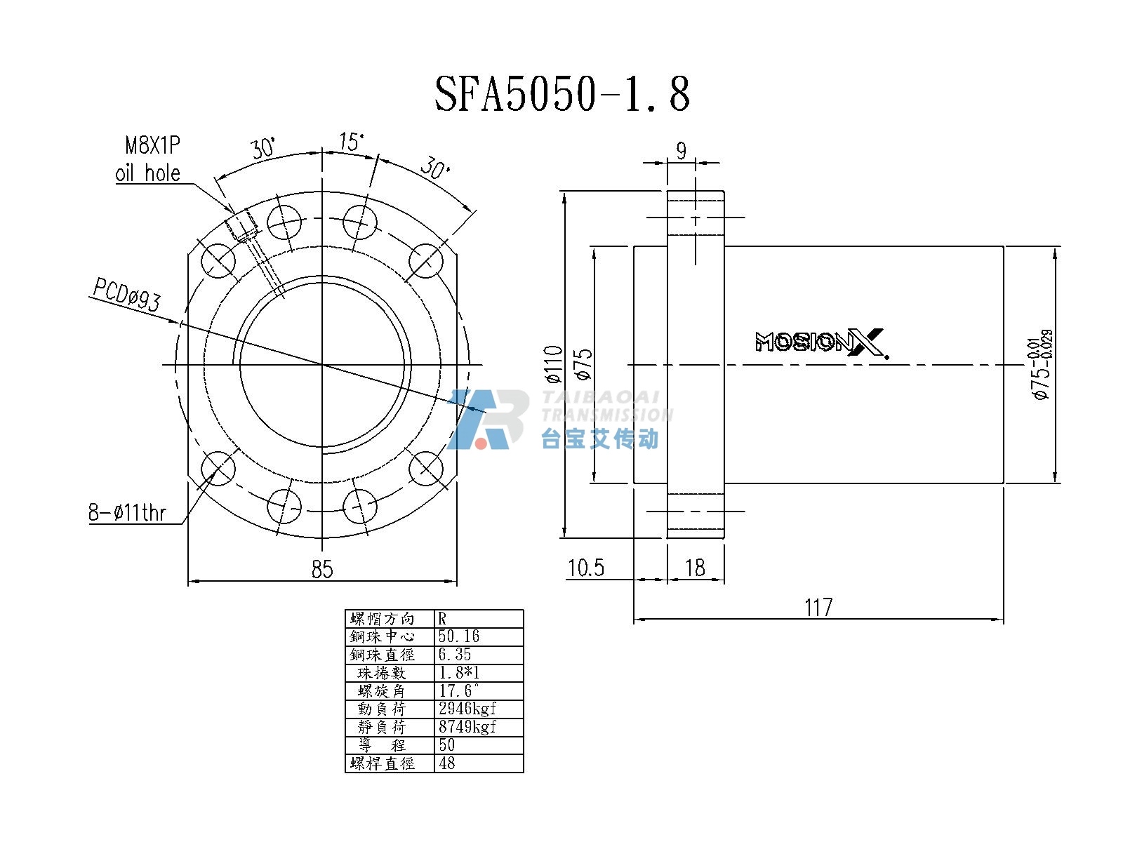 SFA5050-1.8 尺寸图
