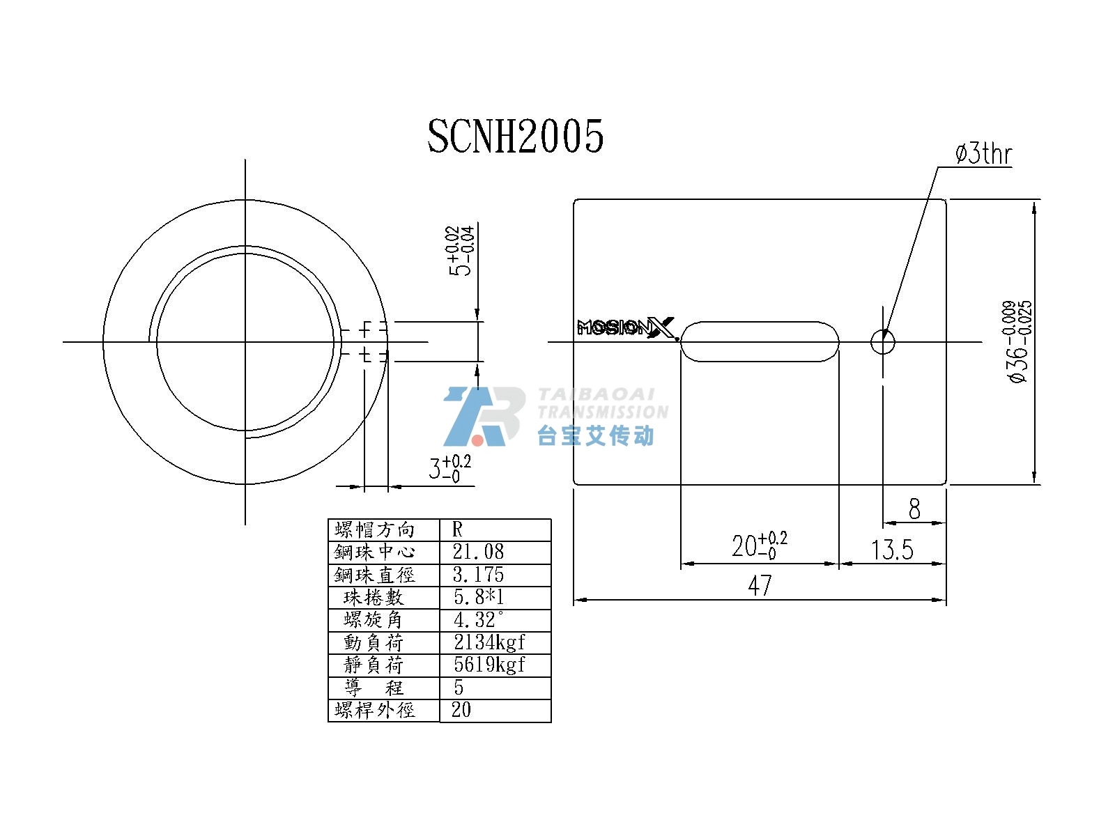 SCNH2005-5.8 尺寸图