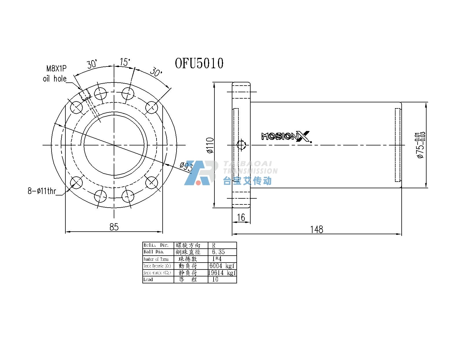 OFU5010-4 尺寸图