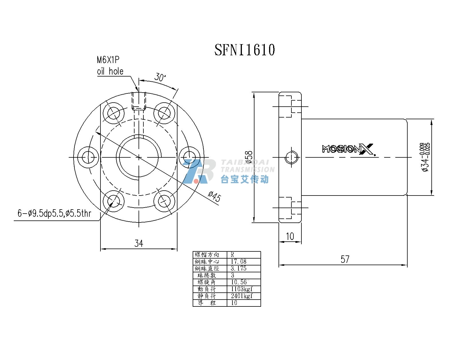 SFNI1610-3 尺寸图