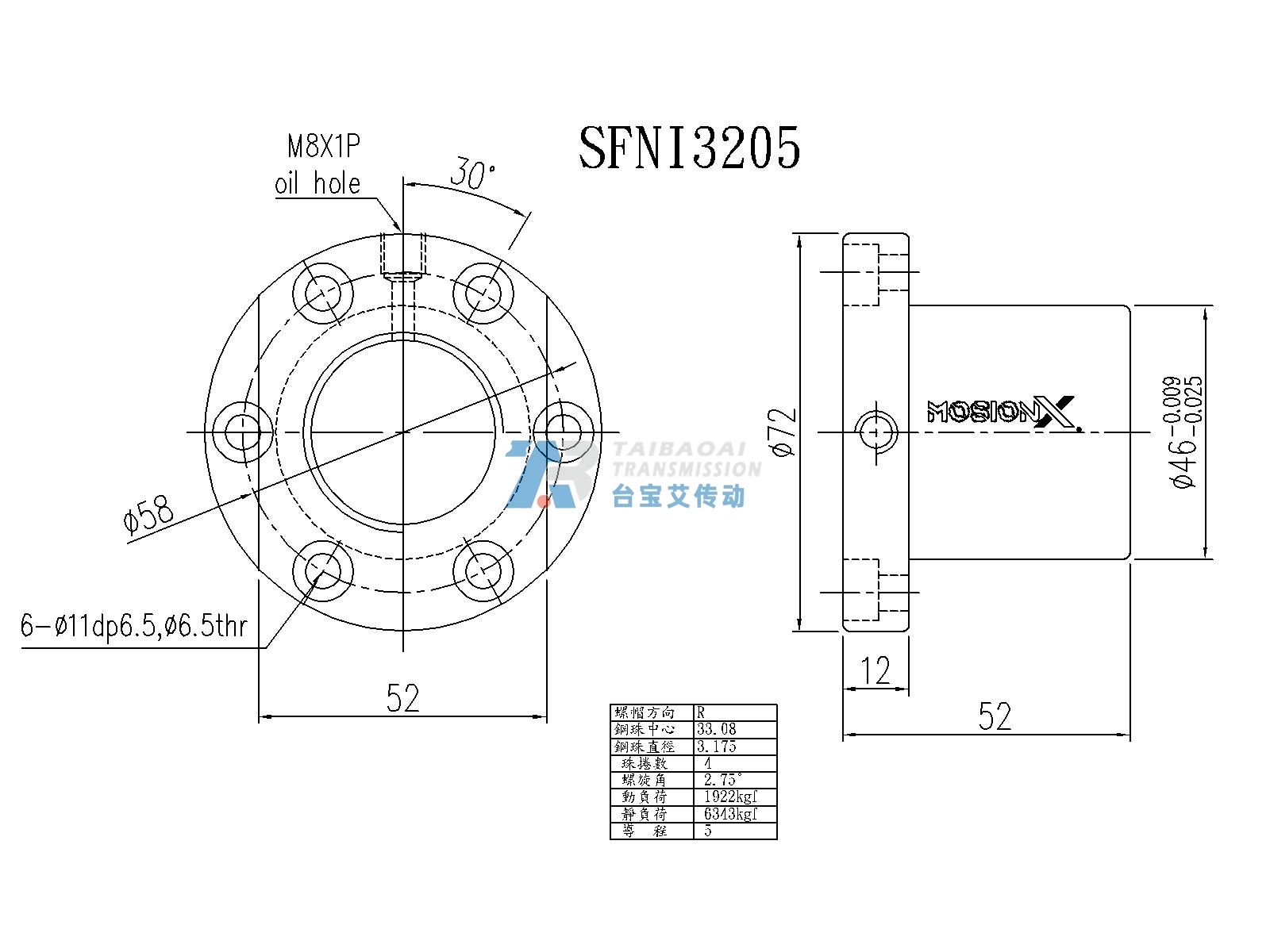 SFNI3205-4 尺寸图