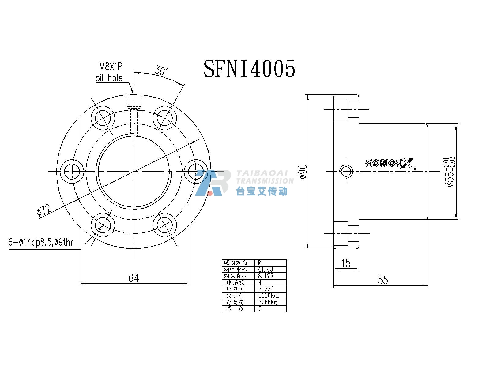 SFNI4005-4 尺寸图