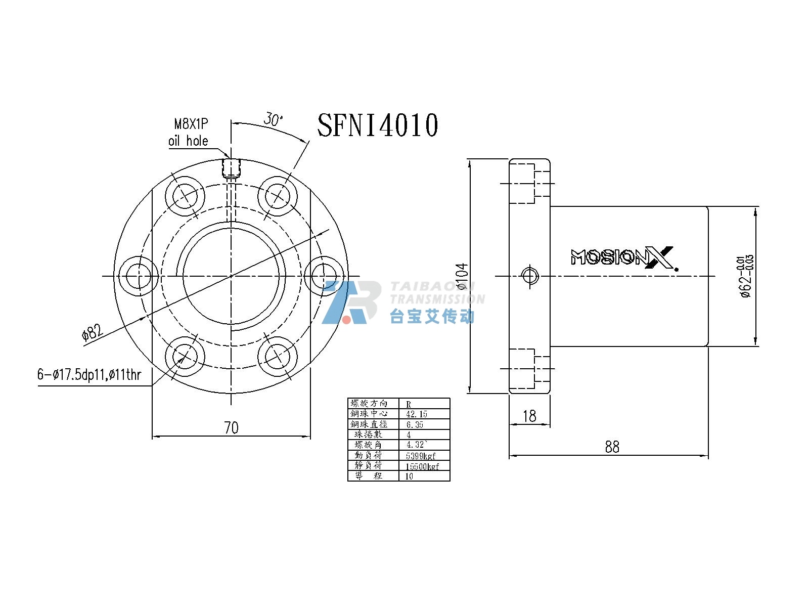 SFNI4010-4 尺寸图