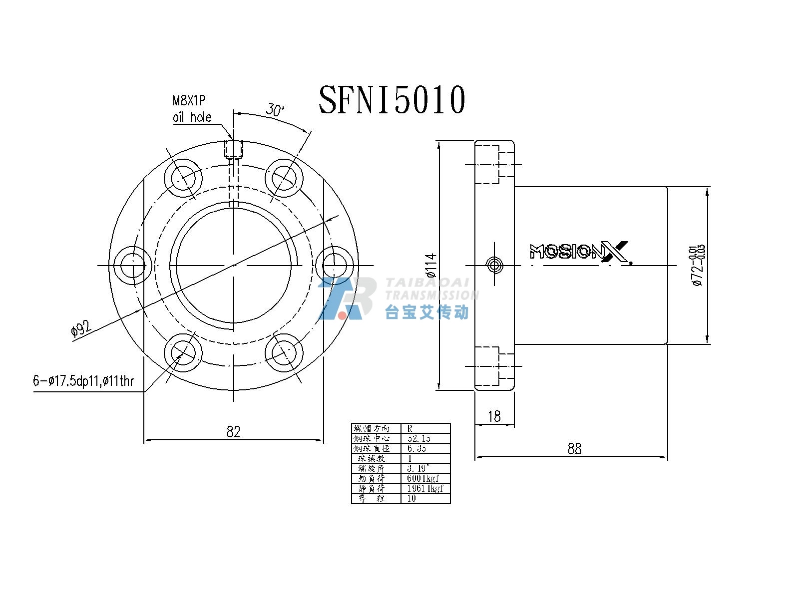 SFNI5010-4 尺寸图