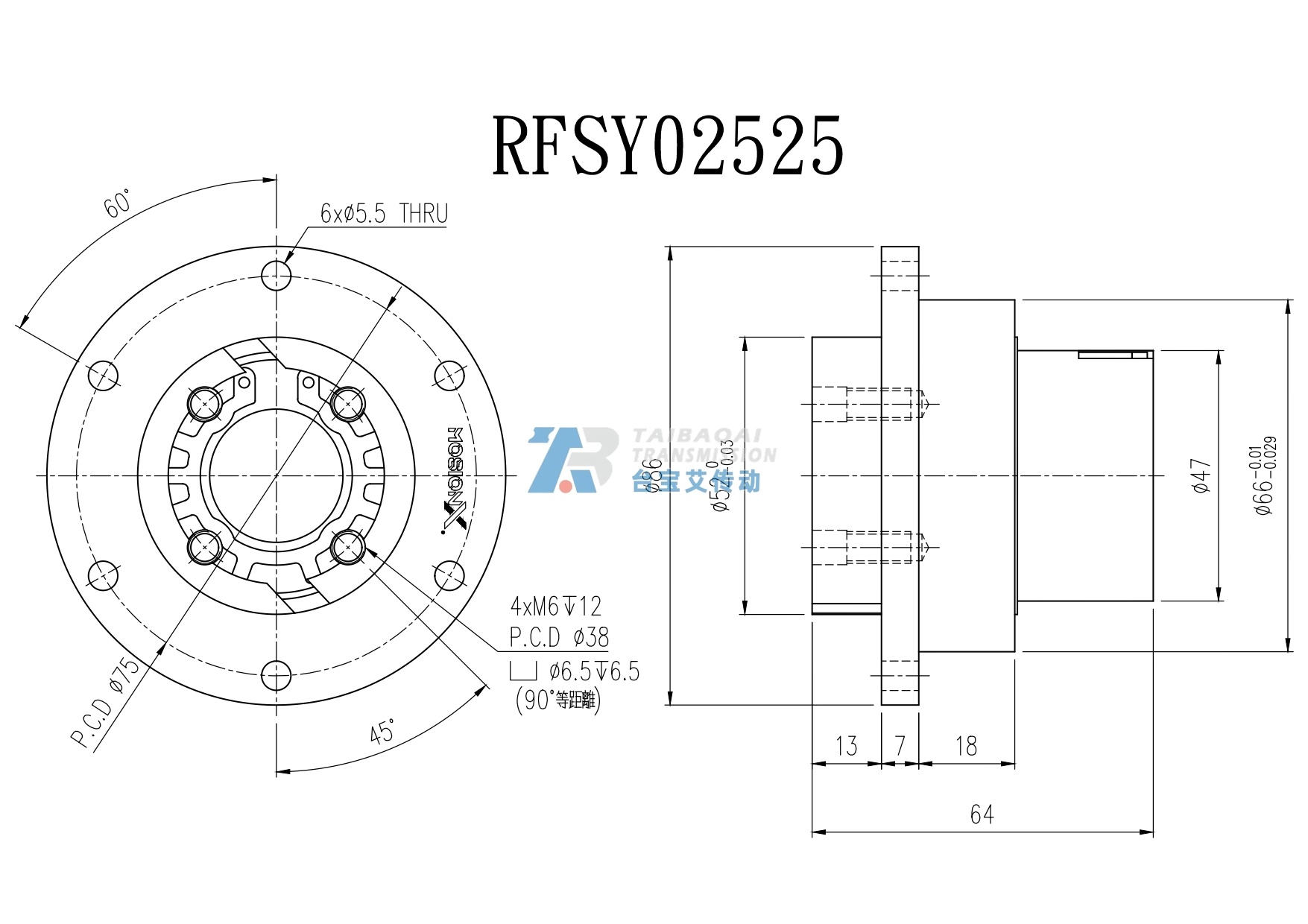 RFSY02525 工程尺寸图