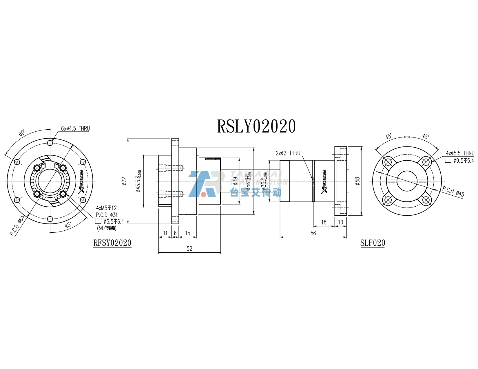 RSLY02020 工程尺寸图