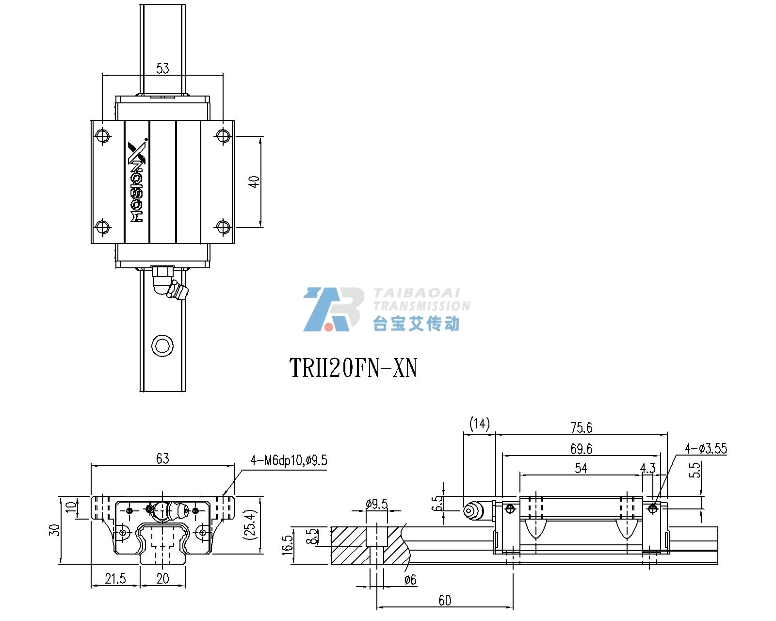 TRH20FN-XN 工程尺寸图
