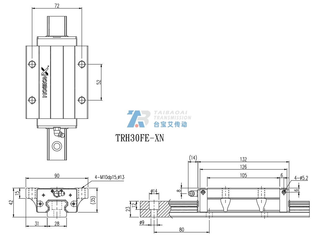 TRH30FE-XN 工程尺寸图