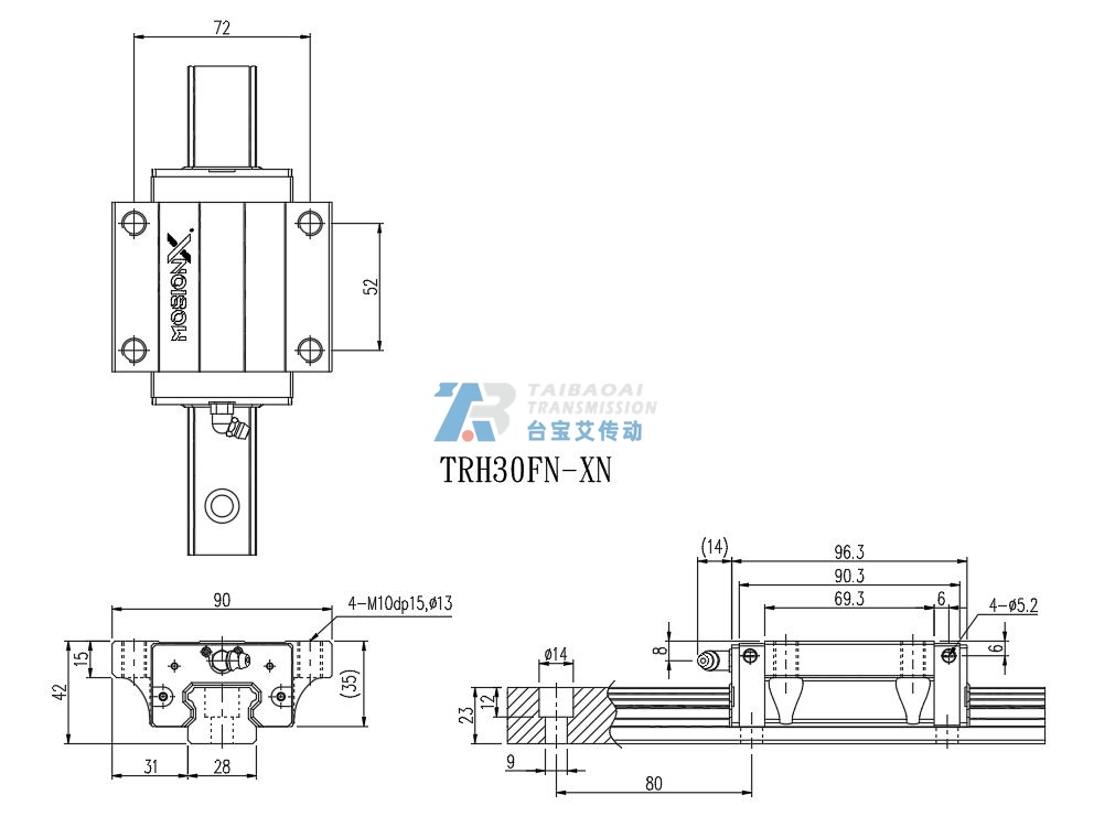 TRH30FN-XN 工程尺寸图