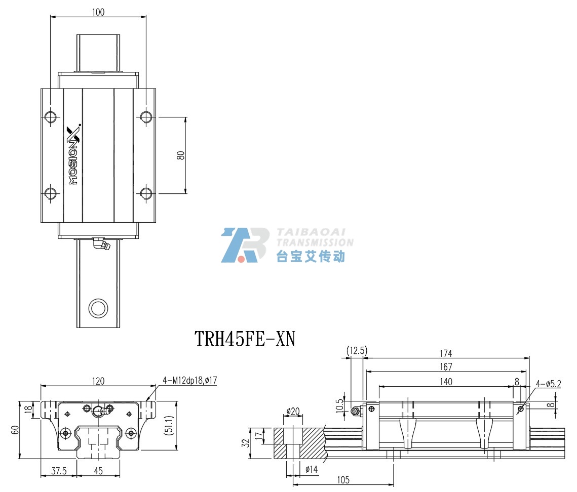 TRH45FE-XN 工程尺寸图