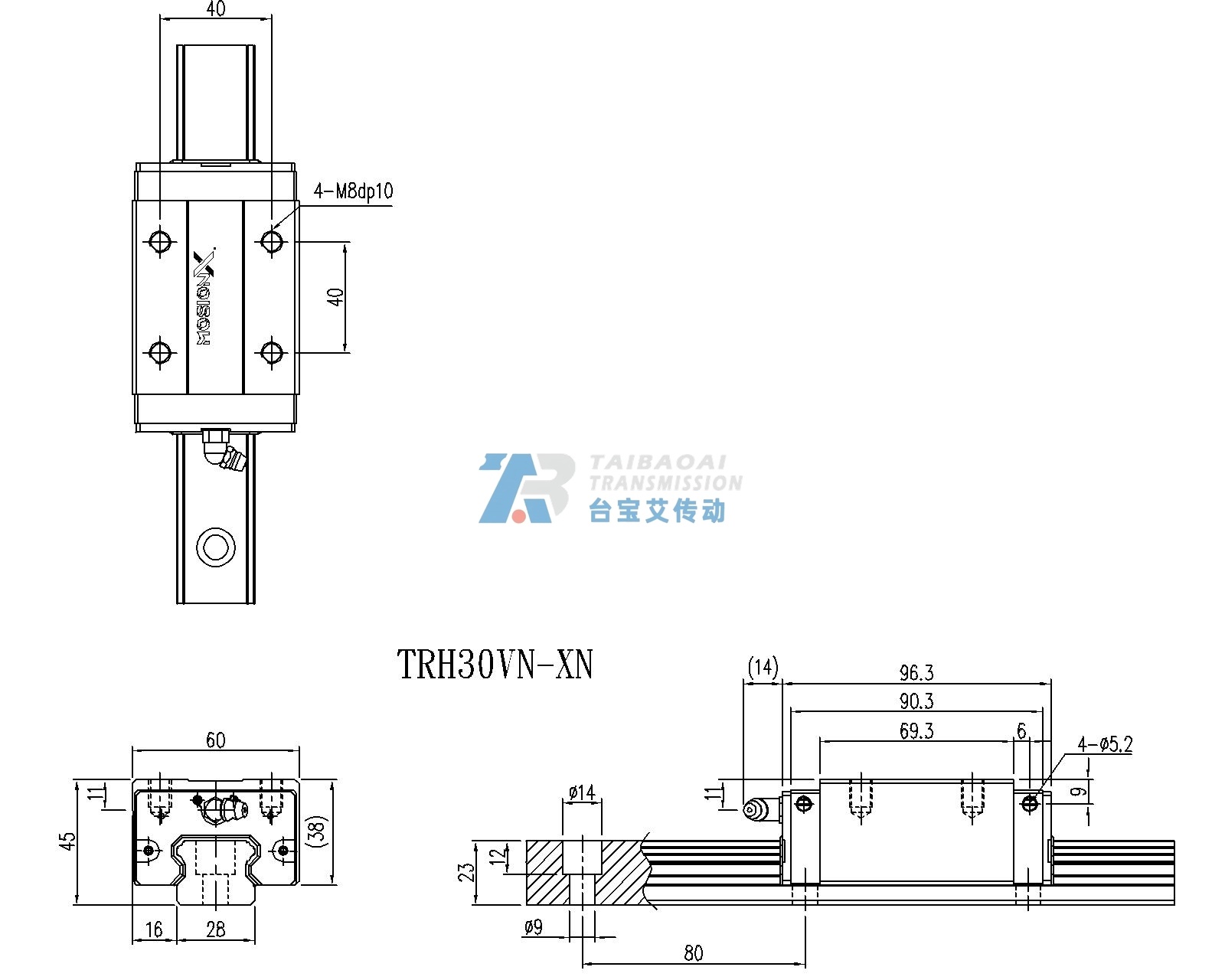 TRH30VN-XN 工程尺寸图