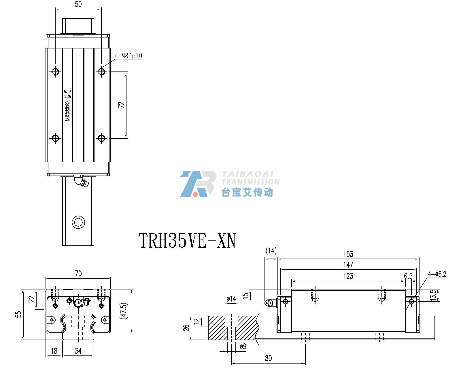 TRH35VE-XN 工程尺寸图