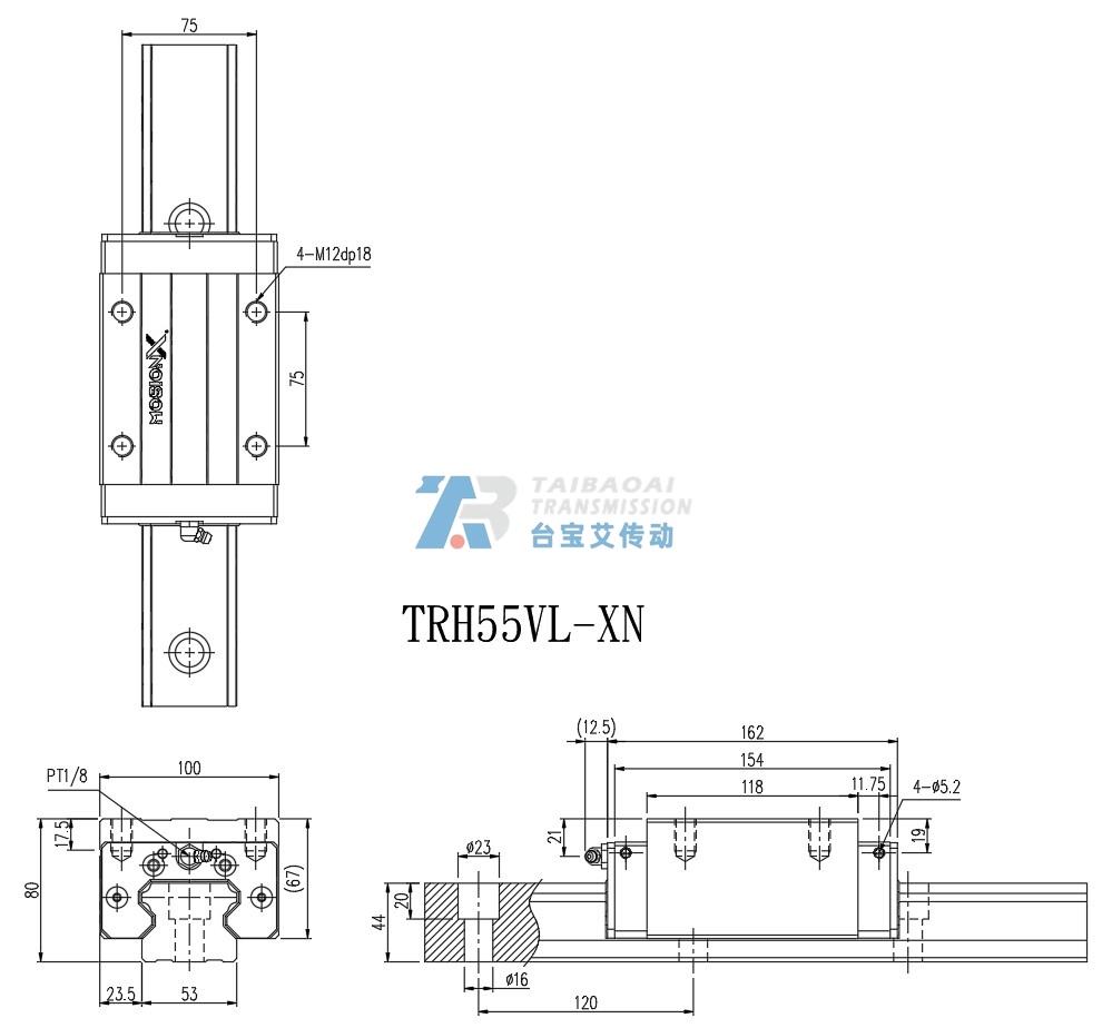 TRH55VL-XN 工程尺寸图