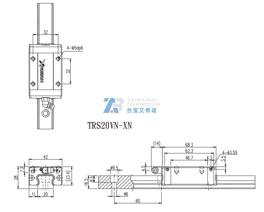 TRS20VN-XN 工程尺寸图