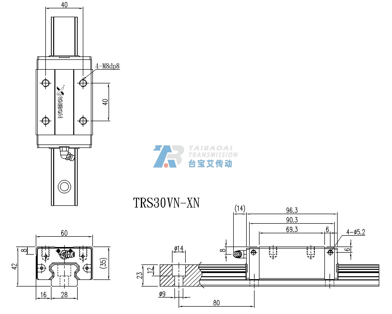 TRS30VN-XN 工程尺寸图