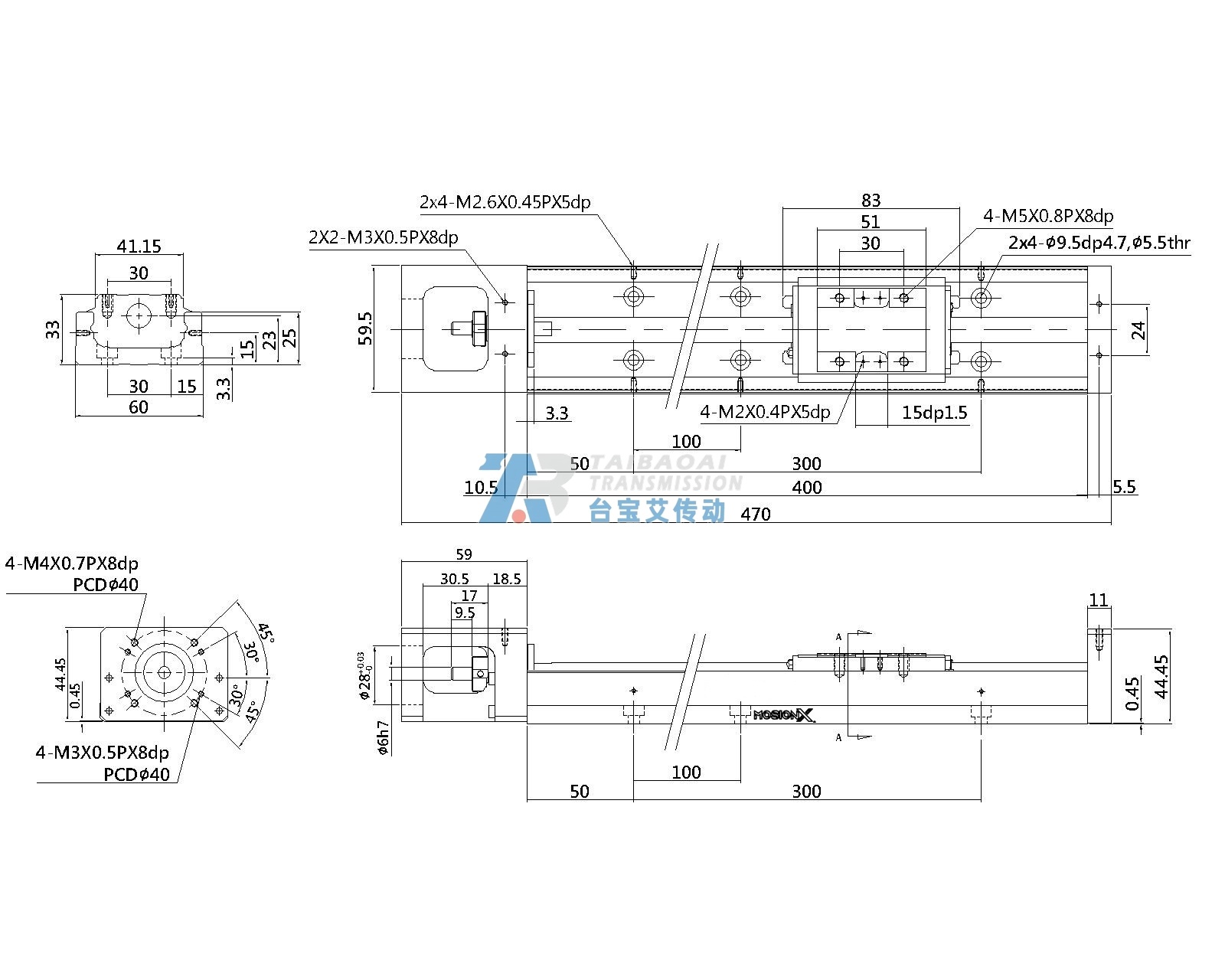 KP33N-400 工程尺寸图