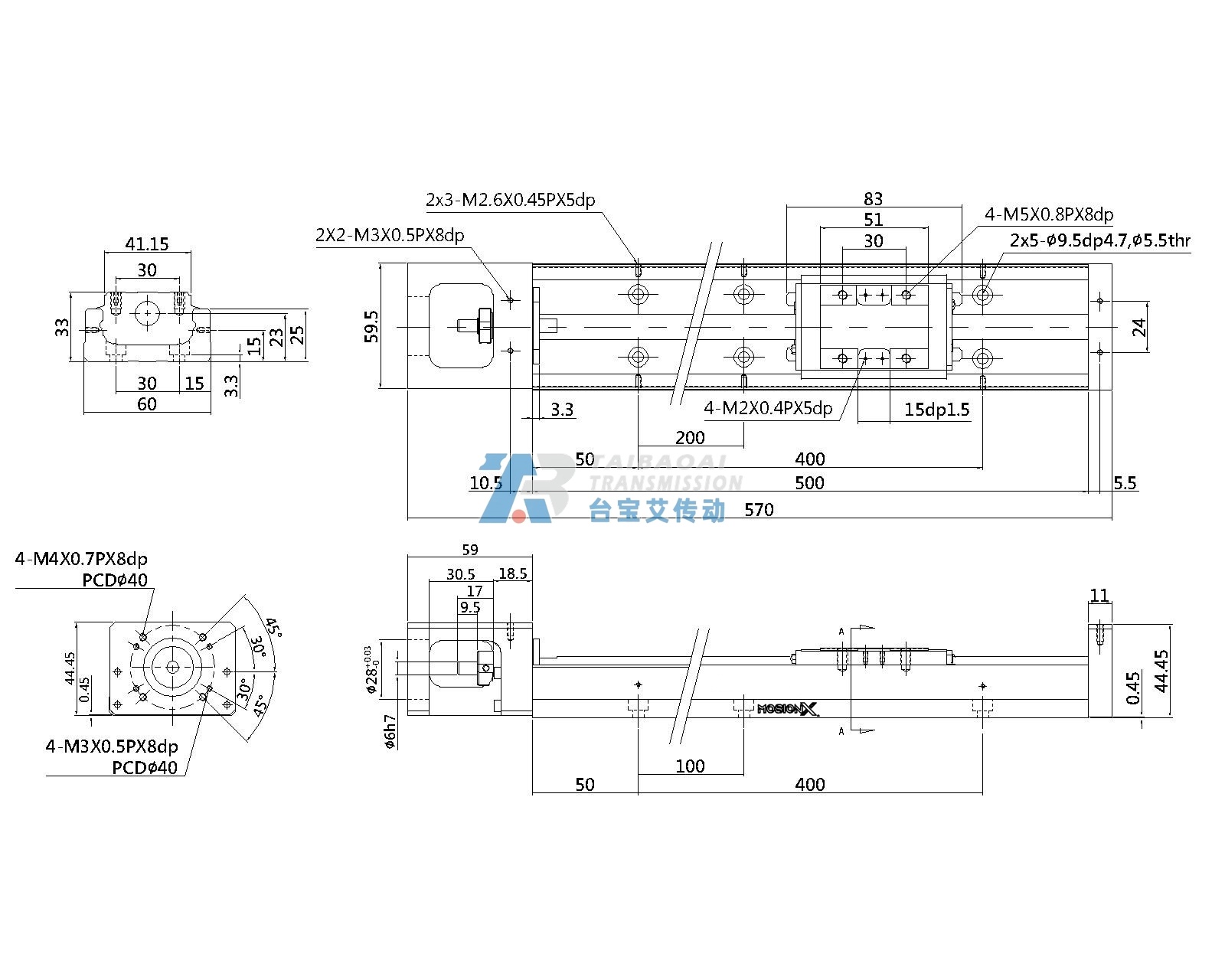 KP33N-500 工程尺寸图