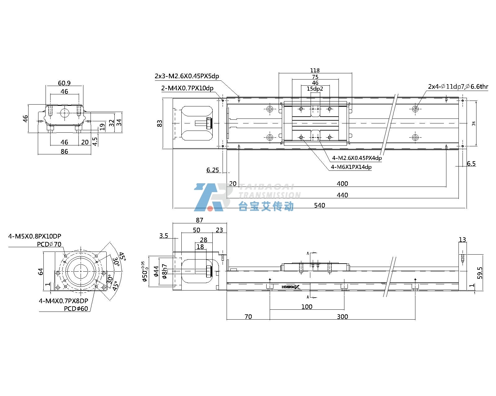 KP46N-440 工程尺寸图