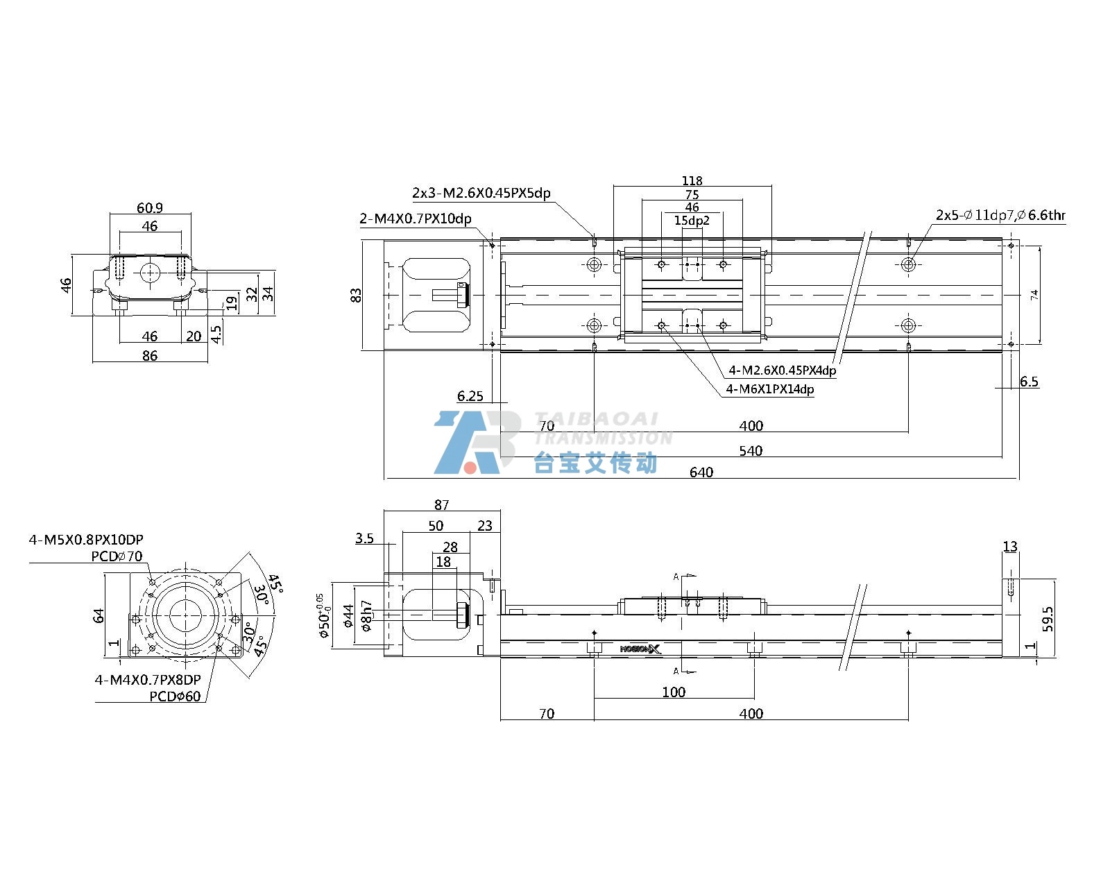 KP46N-540 工程尺寸图