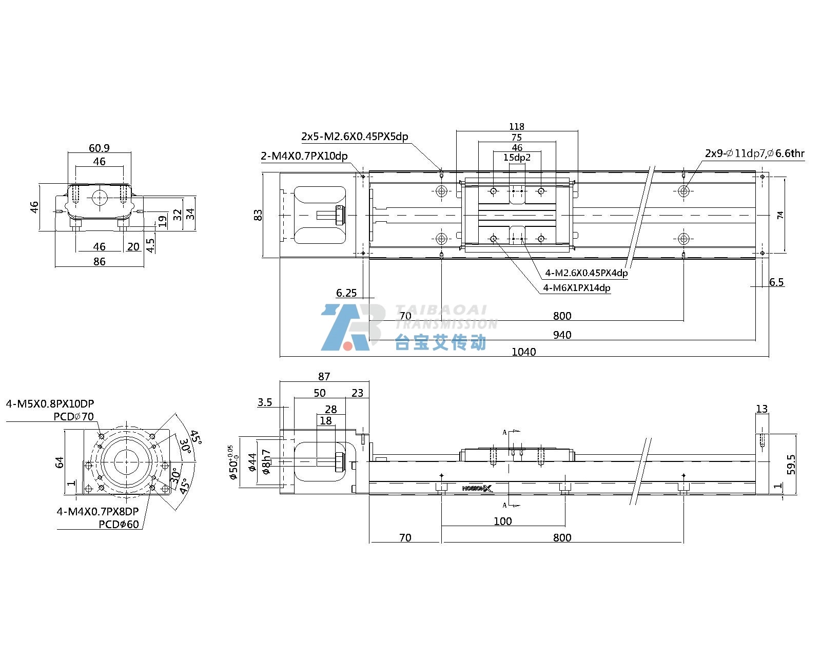 KP46N-940 工程尺寸图