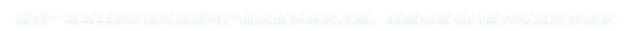 专注LED智慧体育照明，市政绿色亮化工程等为一体的LED体育照明系统方案解决供应商