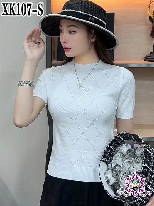 格子针织衫XK107-S