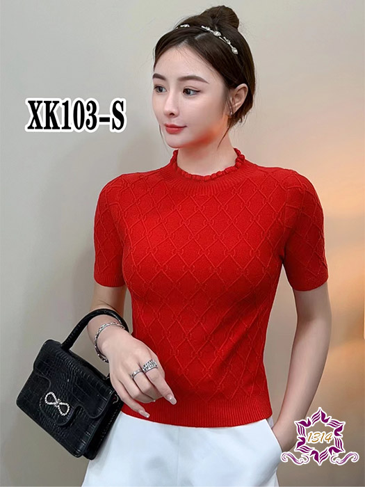 格子针织衫XK103-S