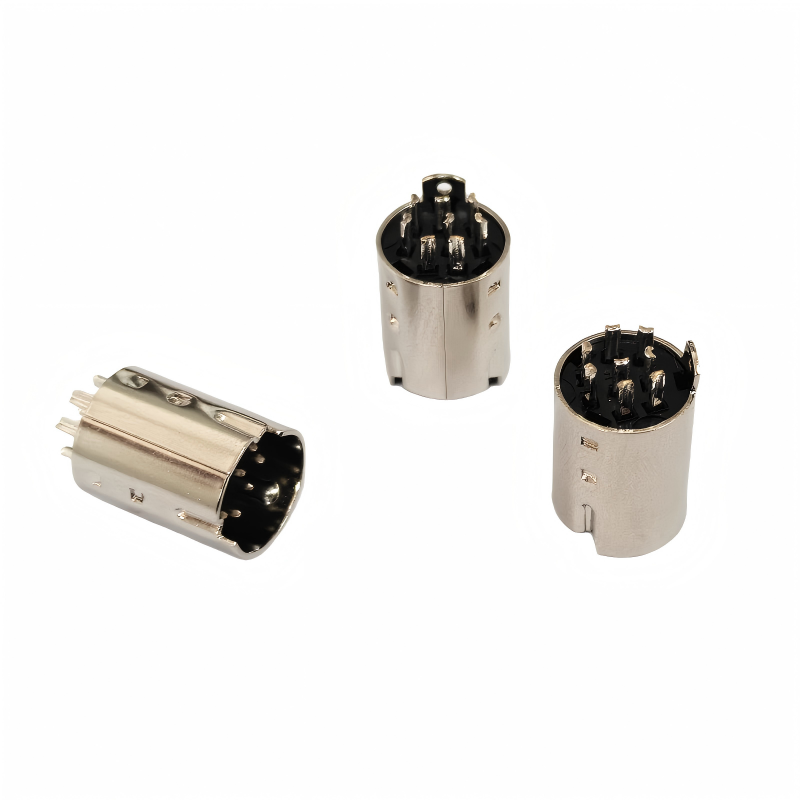 MINI DIN 8P冲针公头（锡）