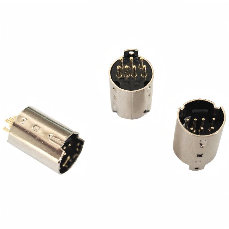 MINI DIN 7P双排车针公头（金）