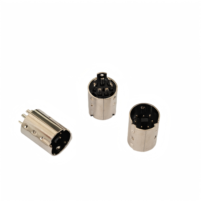 MINI DIN 7P三排冲针公头（金锡）
