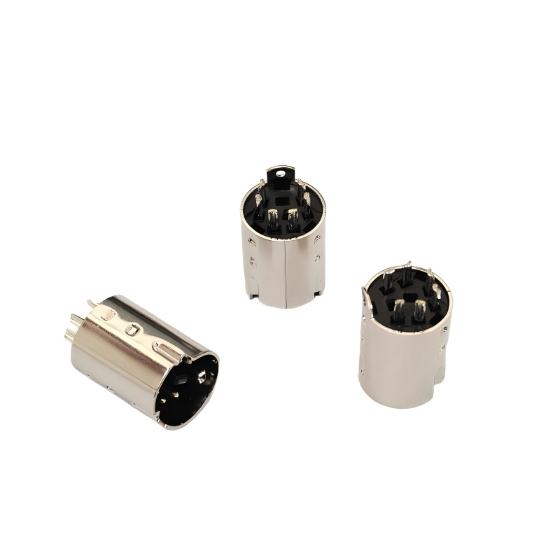 MINI DIN 6P冲针公头（锡）