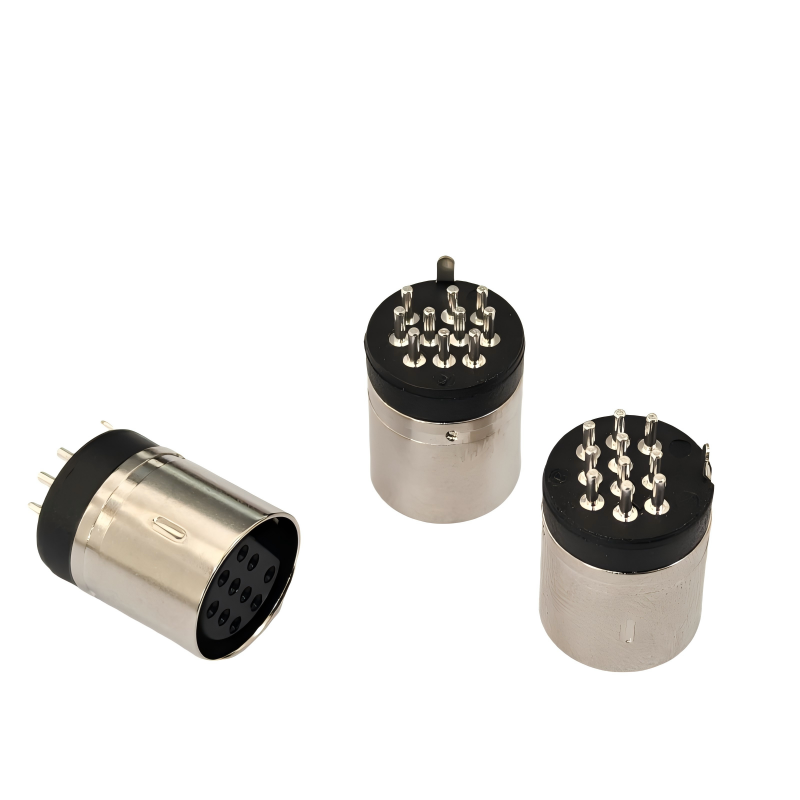 MINI DIN 10P车针母头+片（D型双凹点）