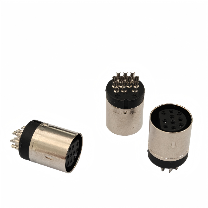 MINI DIN 10P冲针母头（D型双凹点）