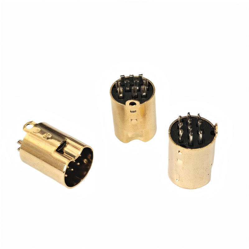 MINI DIN 10P 冲针公头U型槽