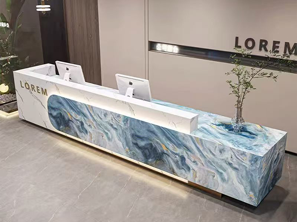 ZF-802现代轻奢简约接待前台