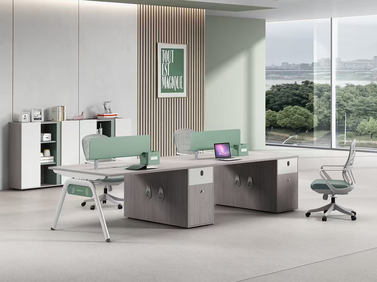 ZF-1304现代轻奢简约开放办公桌