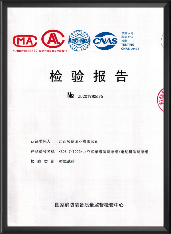 XBD8.7-100G-L检测报告