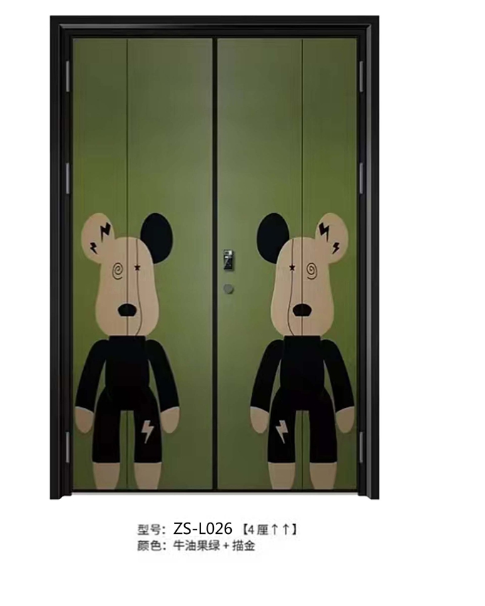 ZS-L026对开精雕铸铝入户门