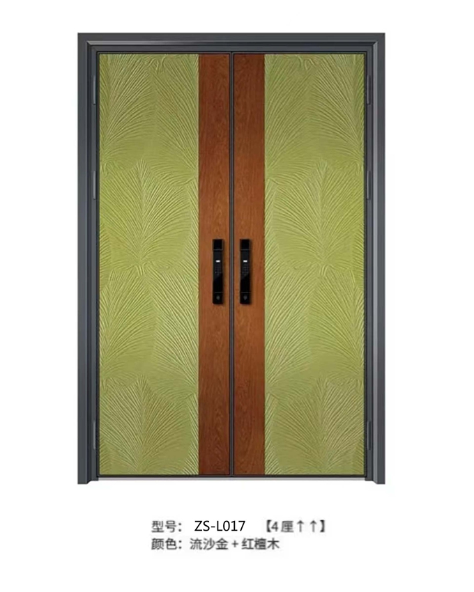 ZS-L017对开精雕铸铝入户门