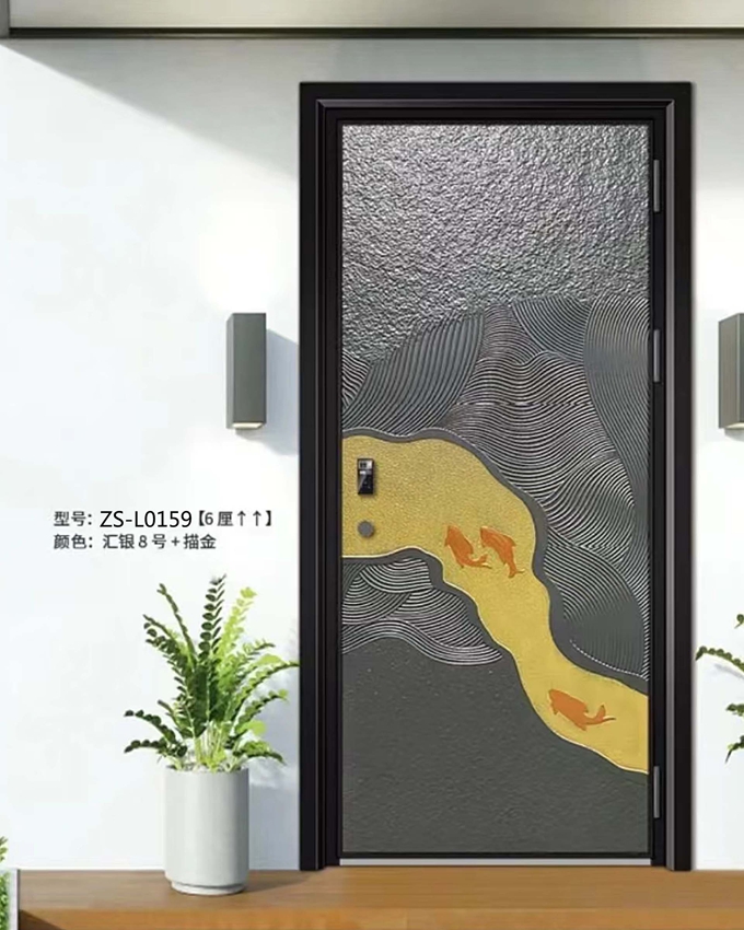 ZS-L0159单开精雕铸铝入户门